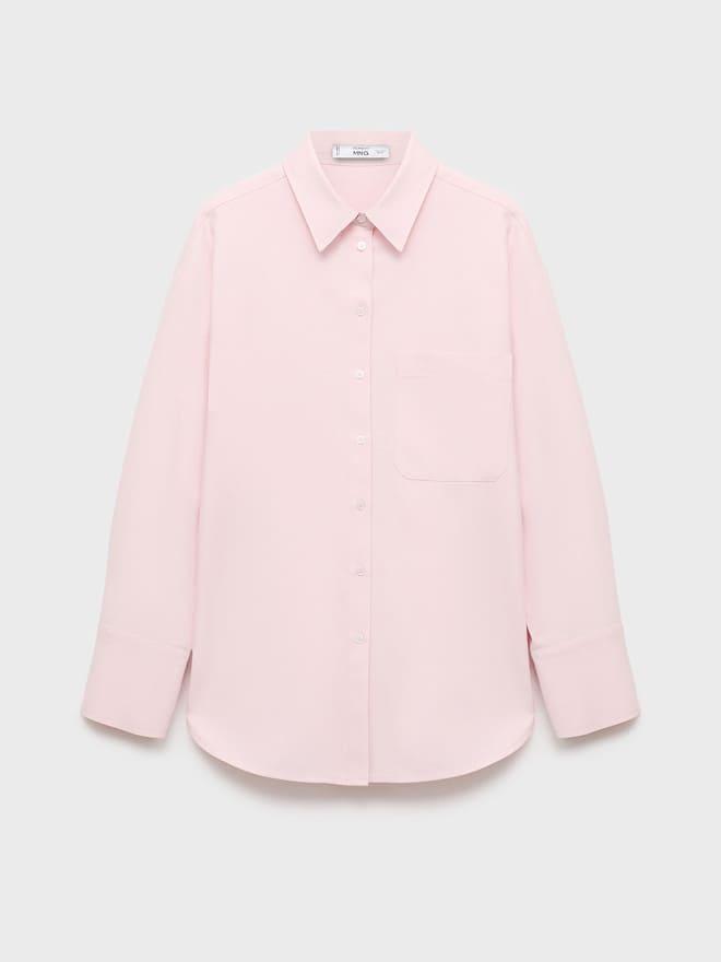 Oversized poplin button-up shirt